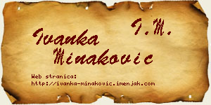 Ivanka Minaković vizit kartica